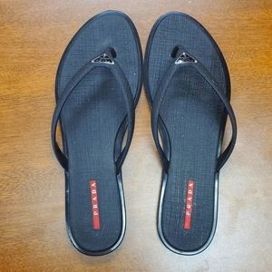 Prada Linea Rossa Flip Flops